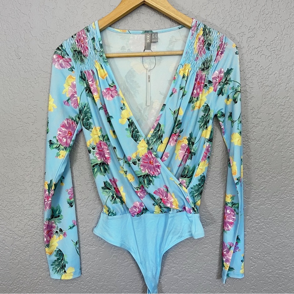 ASOS Floral Wrap Bodysuit